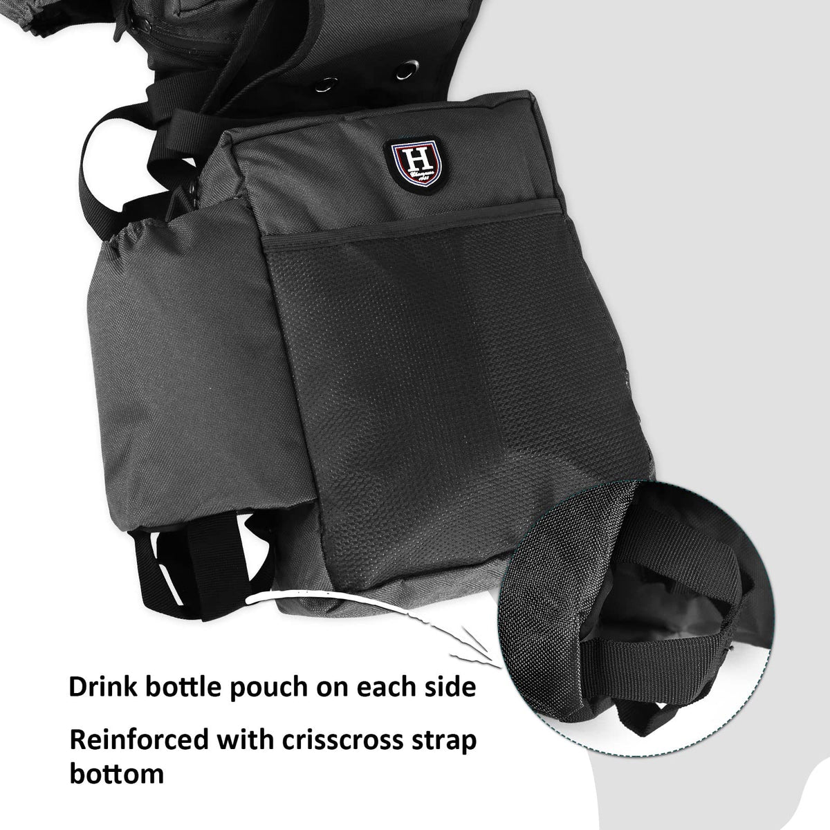 Nylon Western Saddle Bag Black V5994