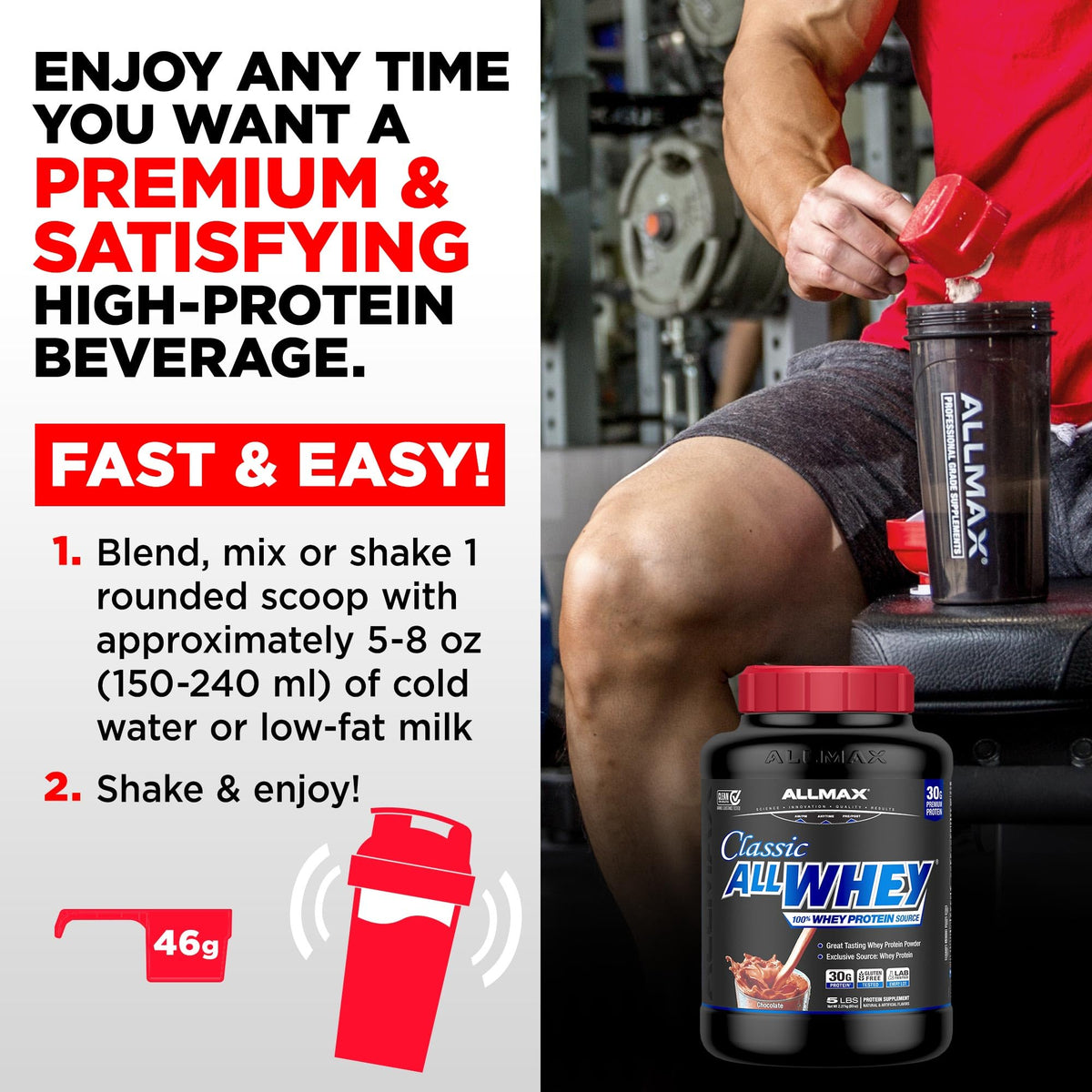 Chocolate Whey Protein Powder 5 lb E7733