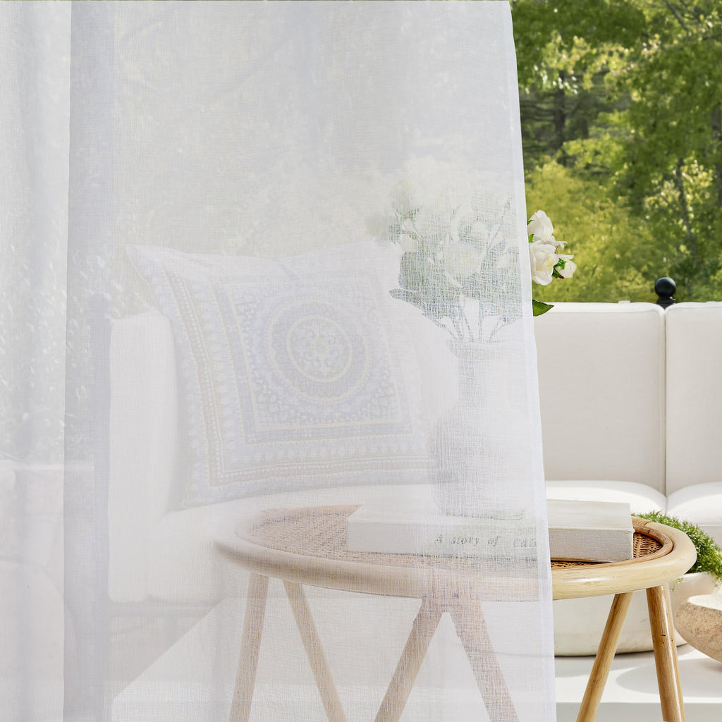 Waterproof Semi-Sheer Outdoor Curtains Q775108