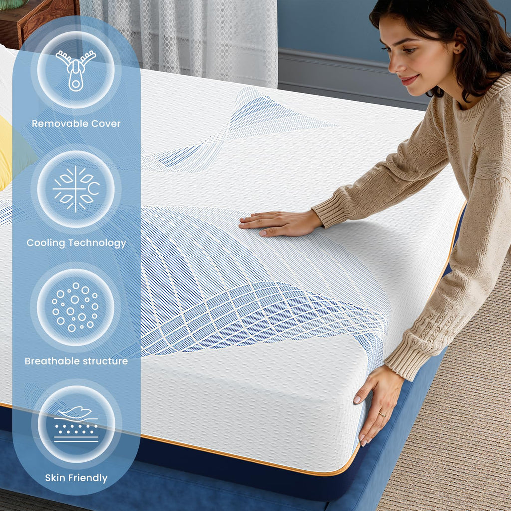 Twin Size 6 Inch Cooling Gel Memory Foam Mattress N306161