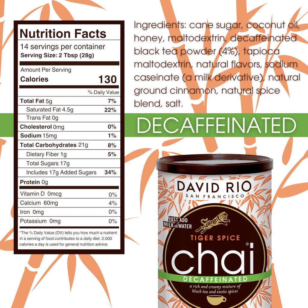 Decaffeinated Chai Tea Latte Mix, 14 Oz Z7131