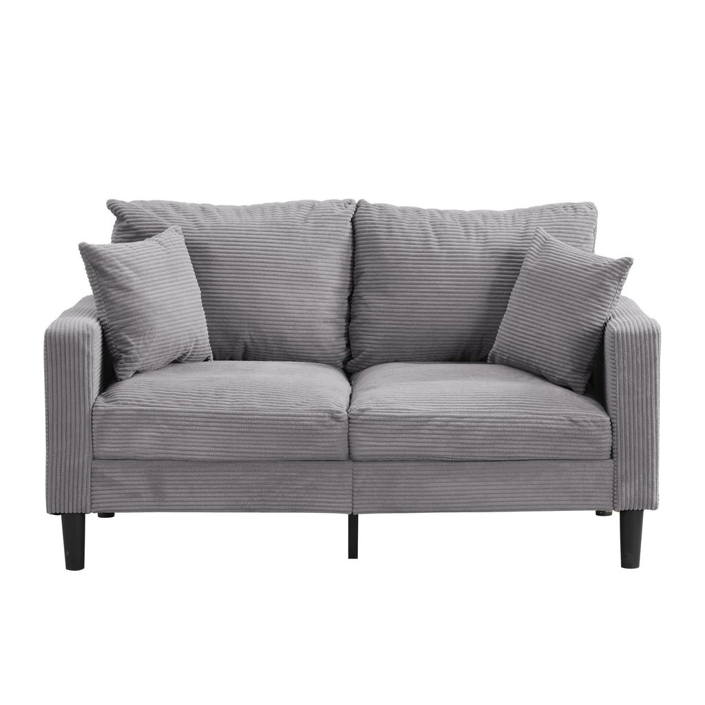 Light Gray Upholstered Loveseat Sofa X885