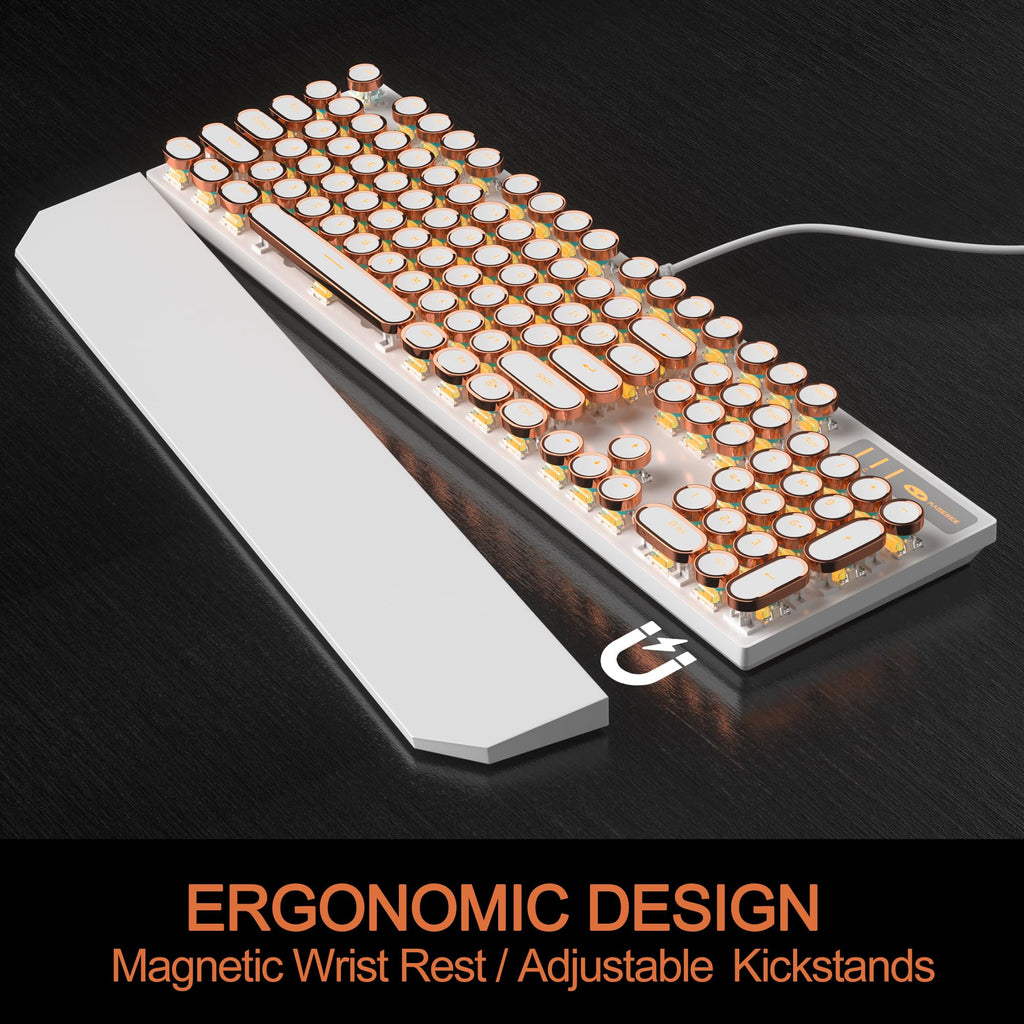 Wired Mechanical Gaming Keyboard with Magnetic Wrist Rest D530