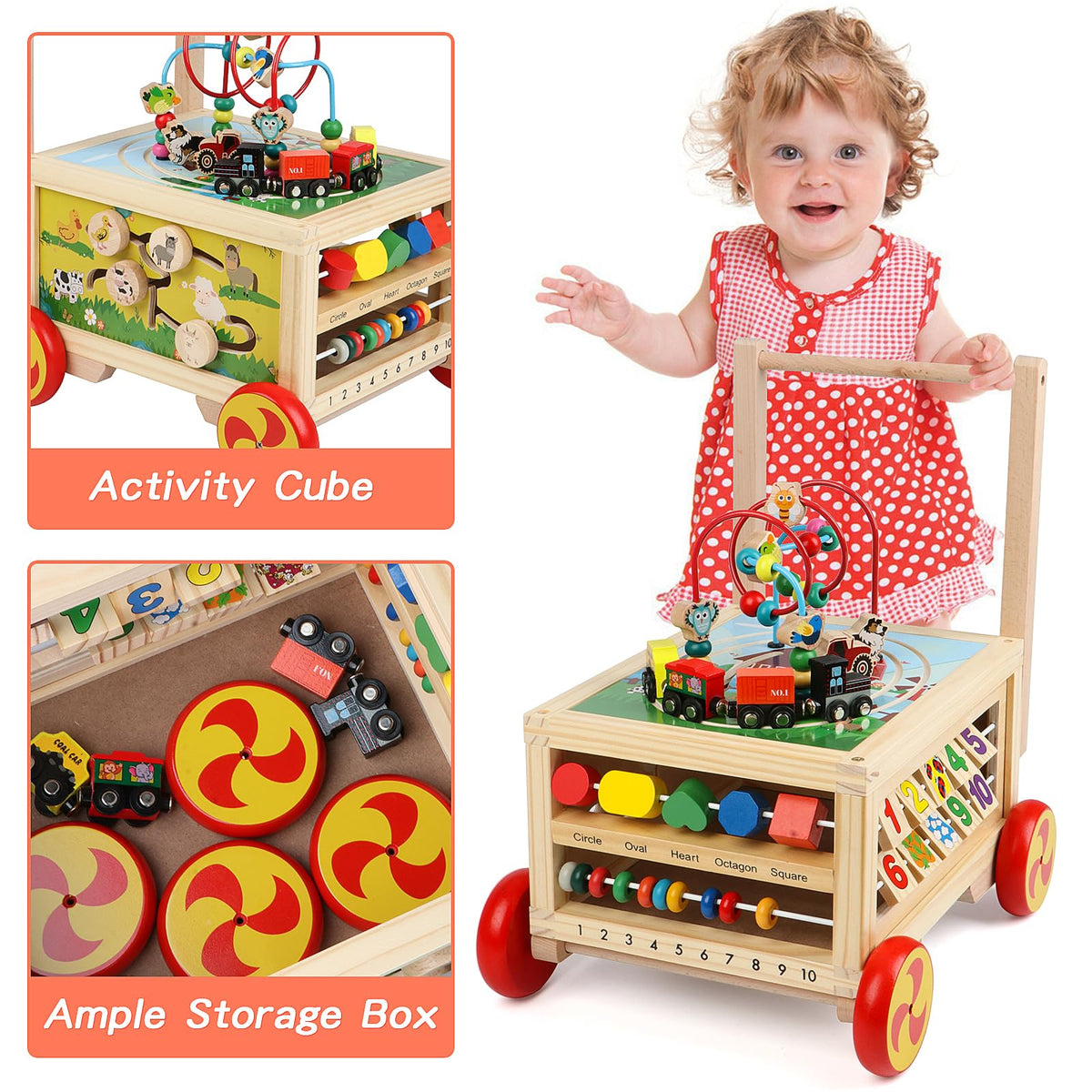 Wooden 7-in-1 Activity Cube N2738
