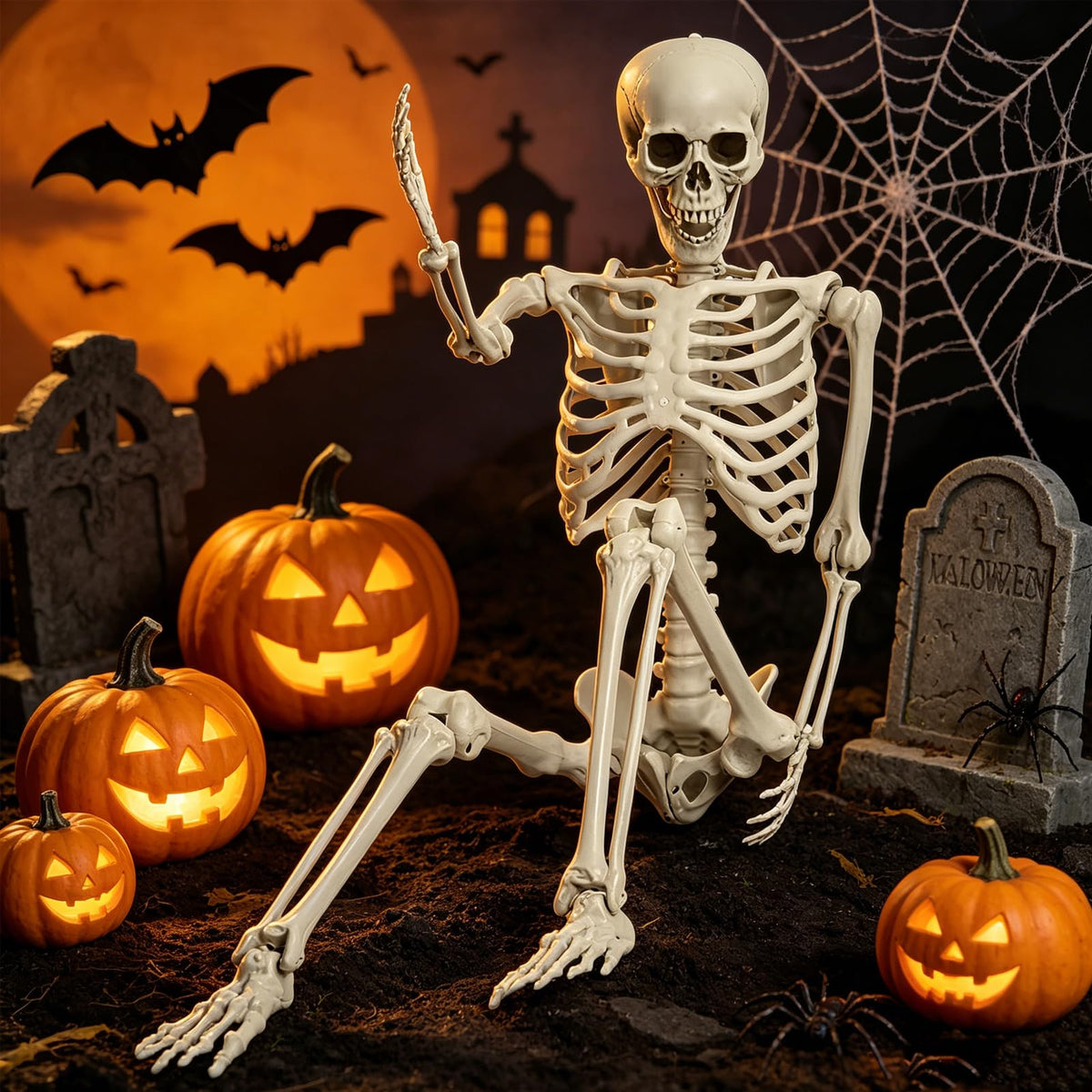 5.4FT Life Size Skeleton with Movable Joints F760