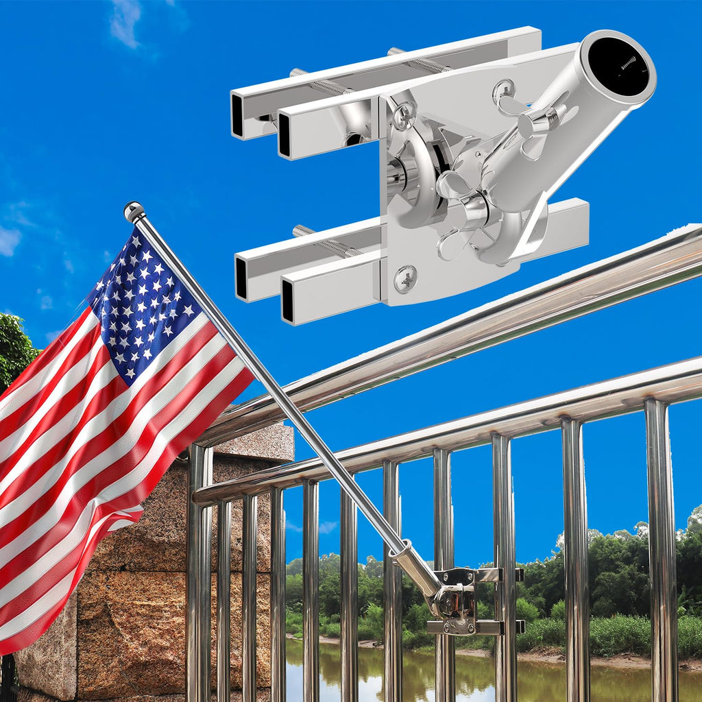 316 Stainless Steel Flagpole Holder for 1-Inch Flagpoles G54420