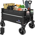 Collapsible Heavy Duty Wagon Cart with Wheels 120L Black N708