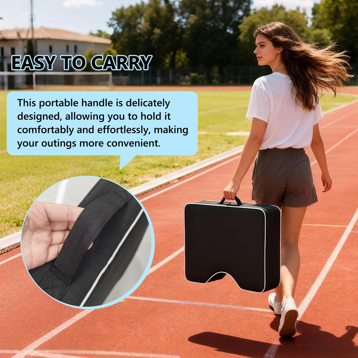 Waterproof Extra Thick 3.5" Portable Stadium Seat Cushions U658272