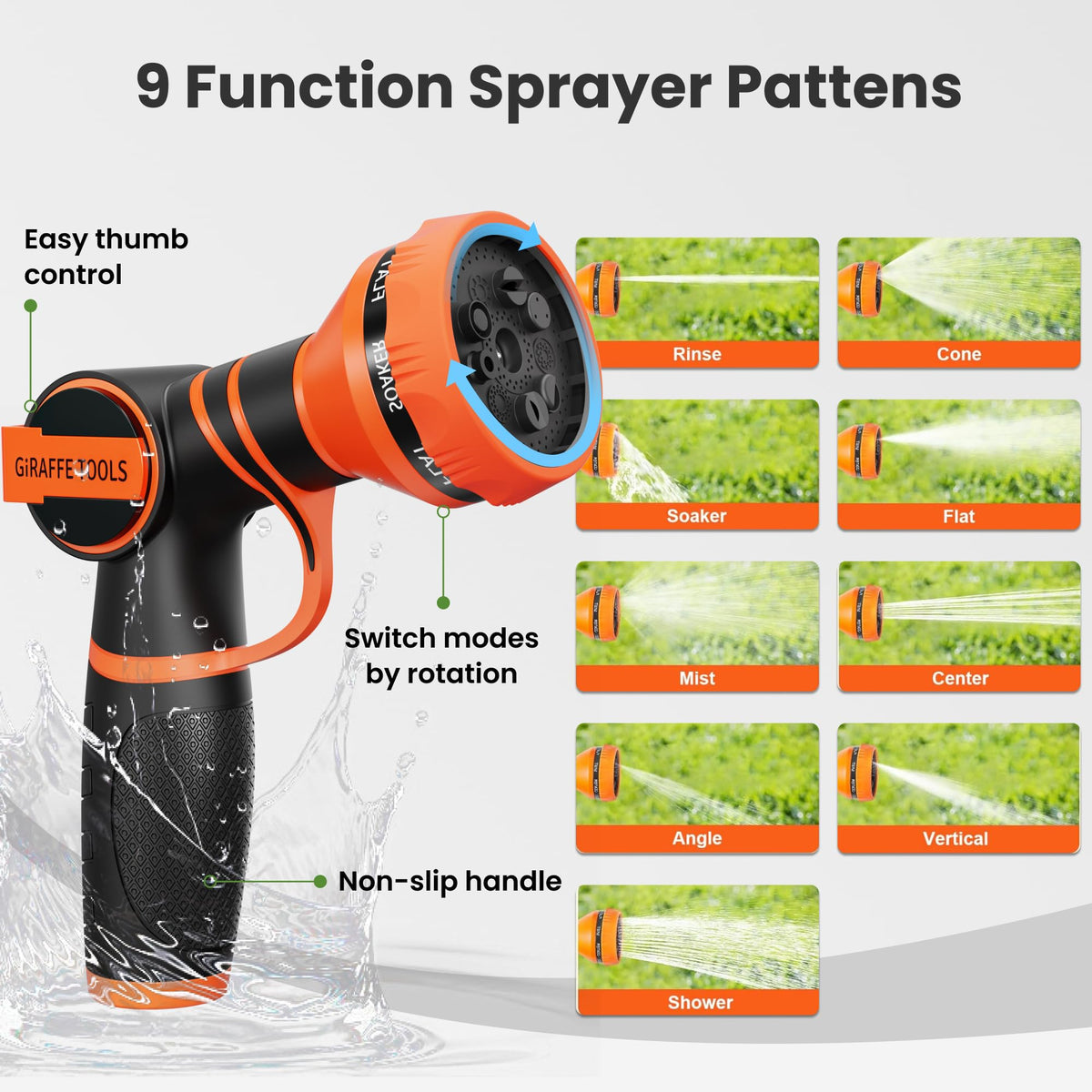 100ft Stainless Steel Garden Hose with Spray Nozzle G362770