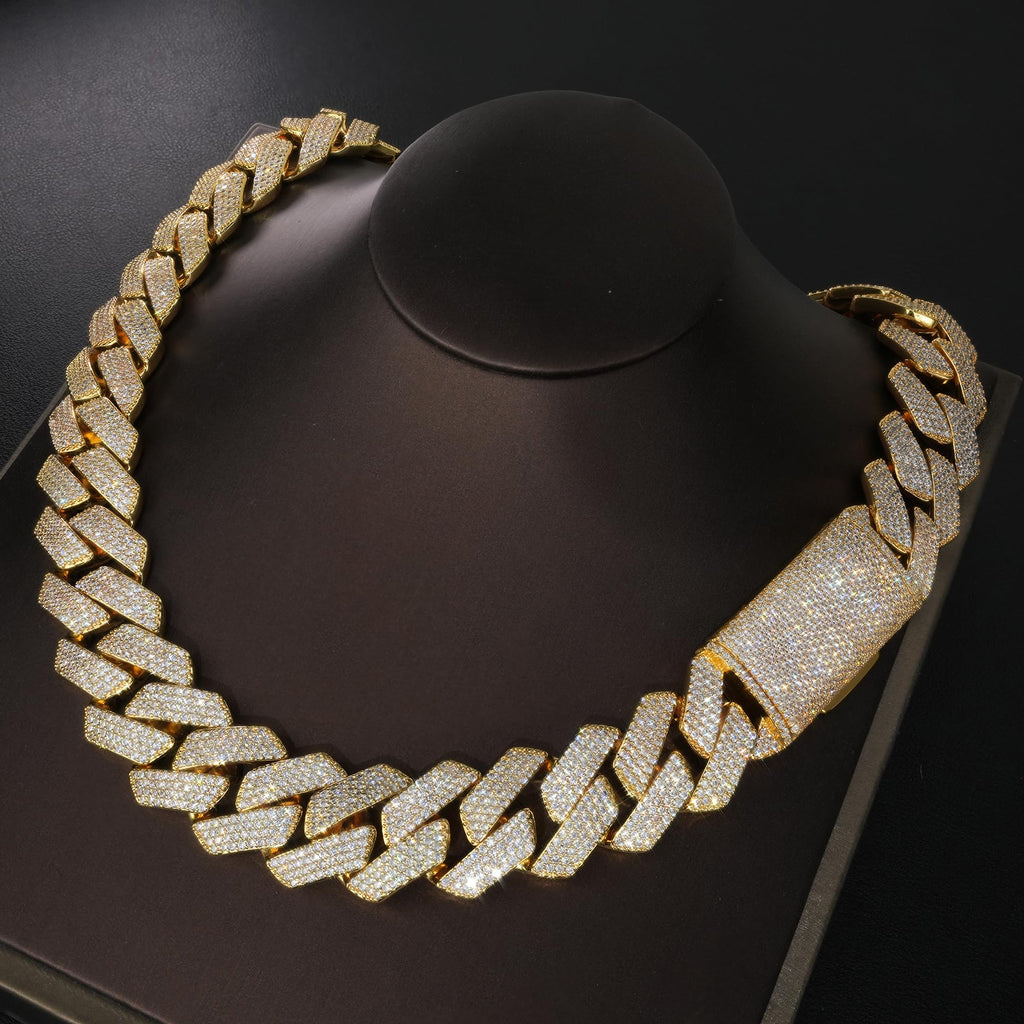 Miami Cuban Link Chain with 5A CZ 18K Gold Plated R149