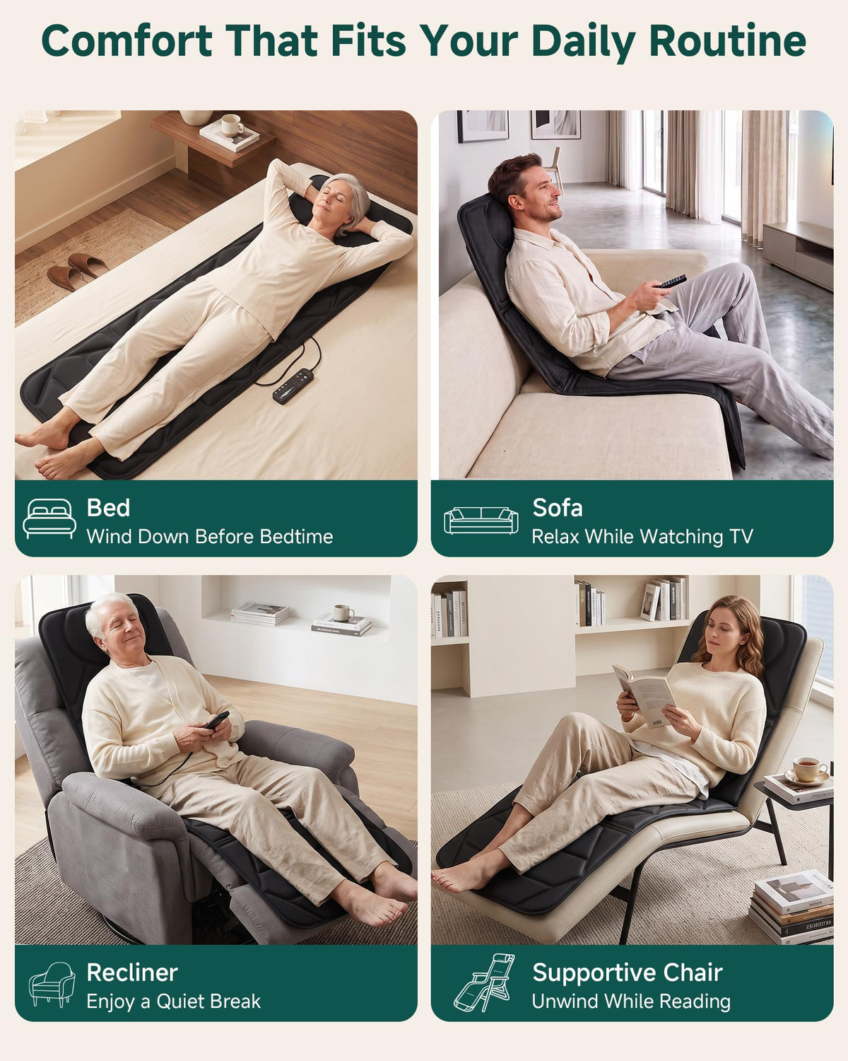 Full Body Massage Mat with Heat U731019