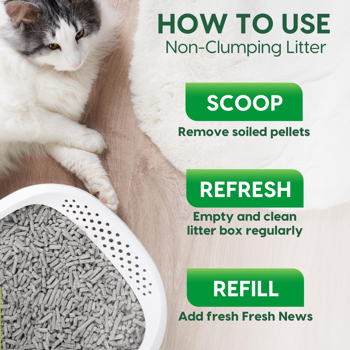 Non-Clumping Paper Cat Litter 25 Pound C248