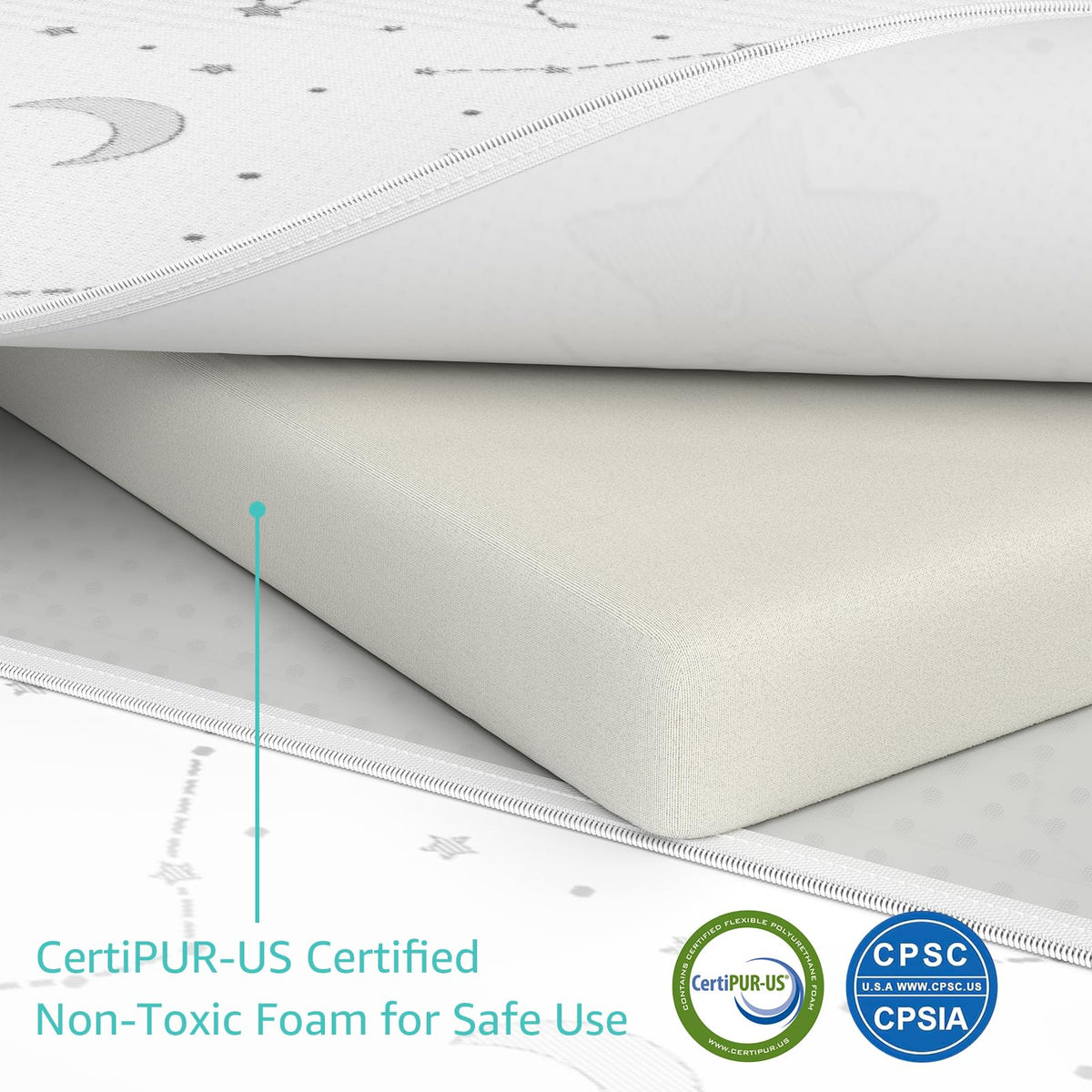 Organic Cotton Trifold Pack and Play Mattress Pad I777