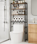 Brown 4-Tier Over-the-Toilet Storage Rack O49937