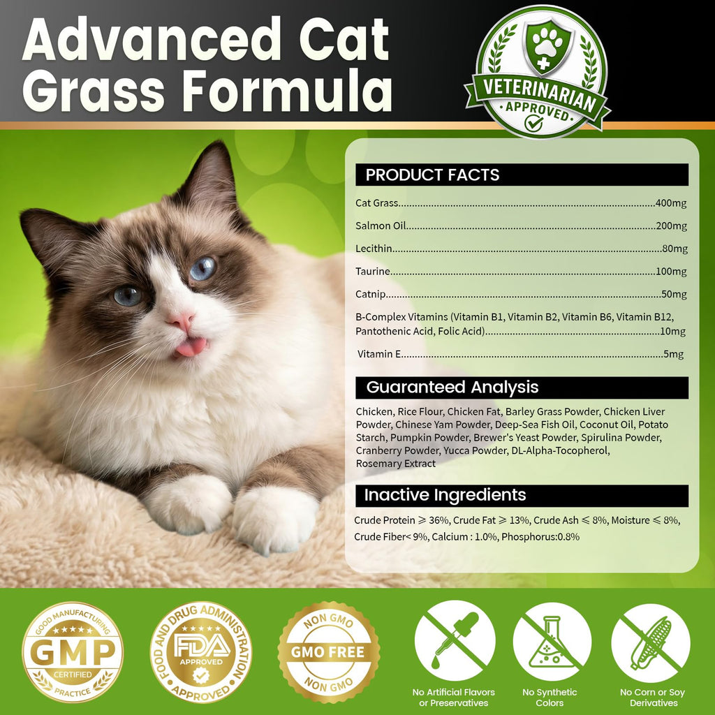 Cat Grass Treats Hairball Treatment for Cats H29021