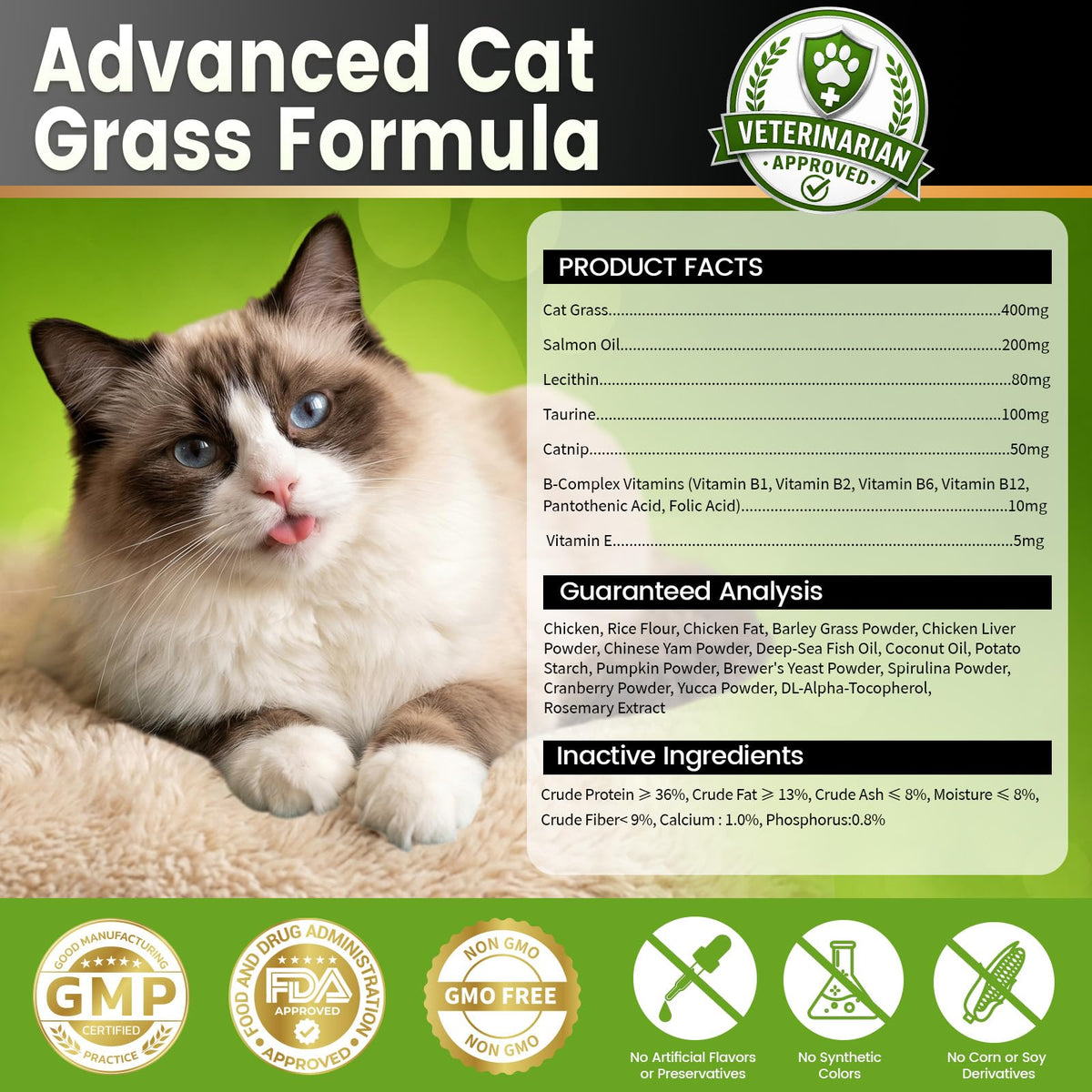 Cat Grass Treats Hairball Treatment for Cats H29021