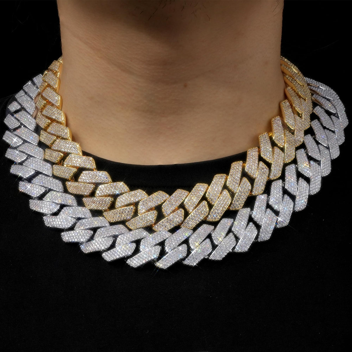 Miami Cuban Link Chain with 5A CZ 18K Gold Plated R149