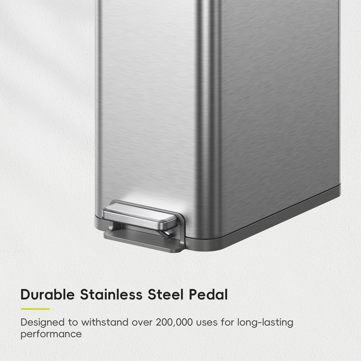 50L Stainless Steel Slim Step Trash Can G3329