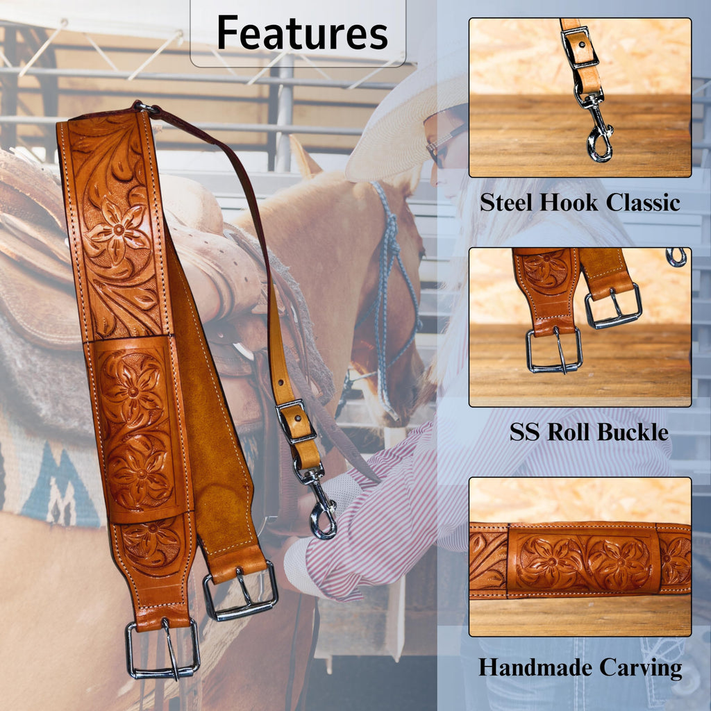 Western Leather Horse Saddle Girth Cinch Belt G890207