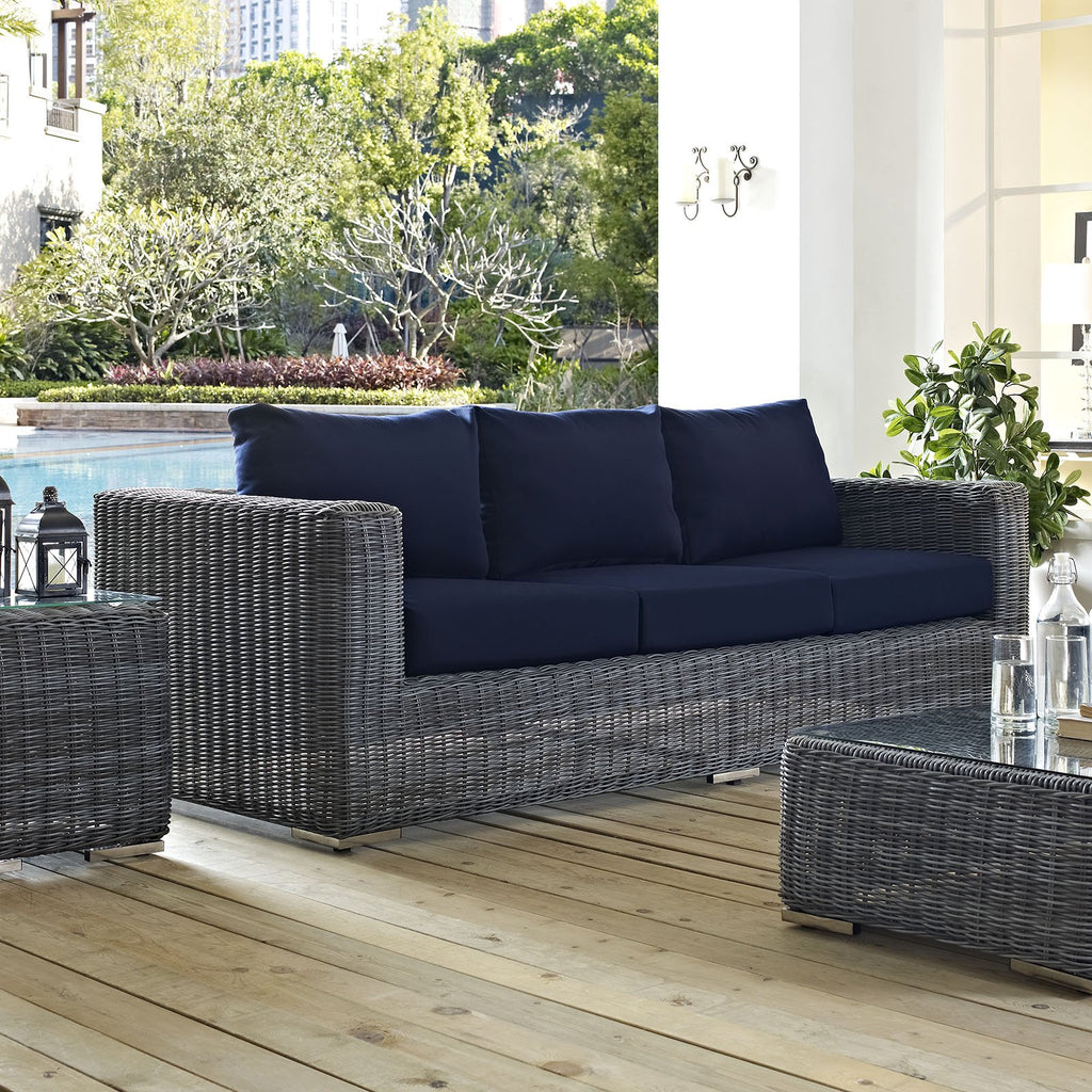 Wicker Rattan Outdoor Patio Sofa Q223695