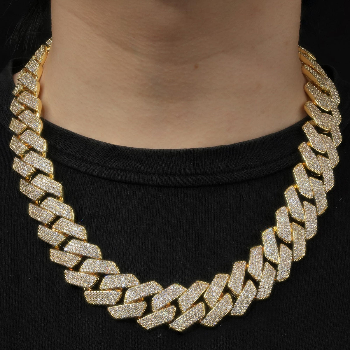 Miami Cuban Link Chain with 5A CZ 18K Gold Plated R149
