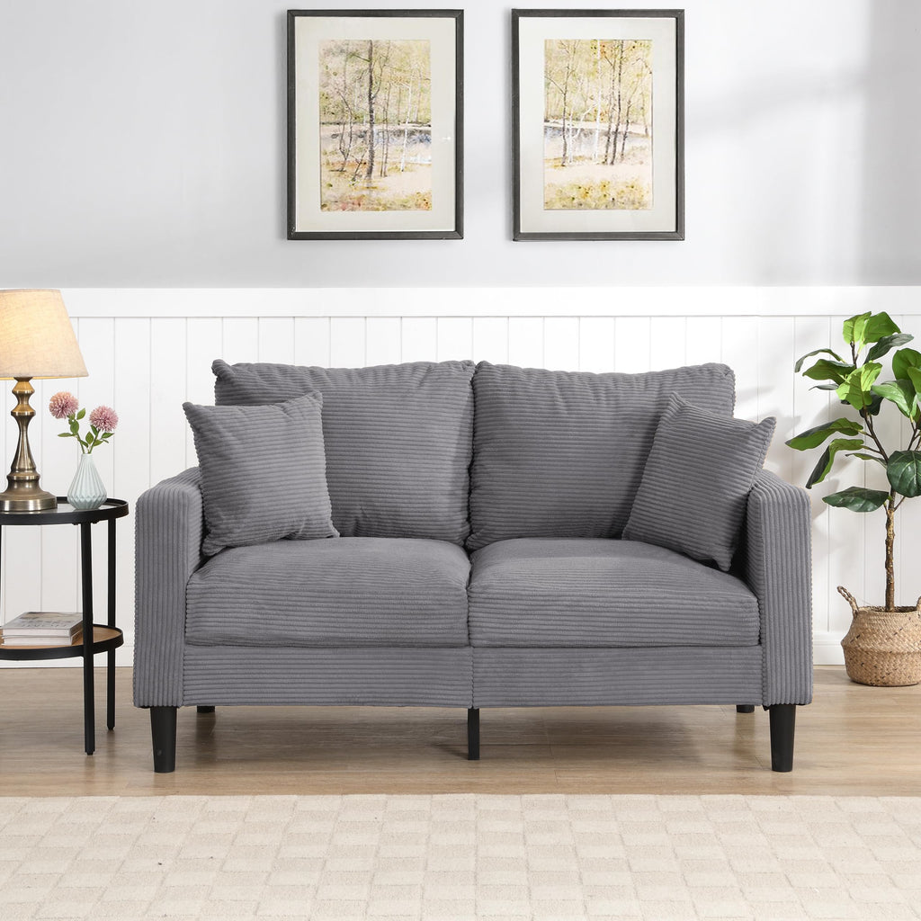 Light Gray Upholstered Loveseat Sofa X885
